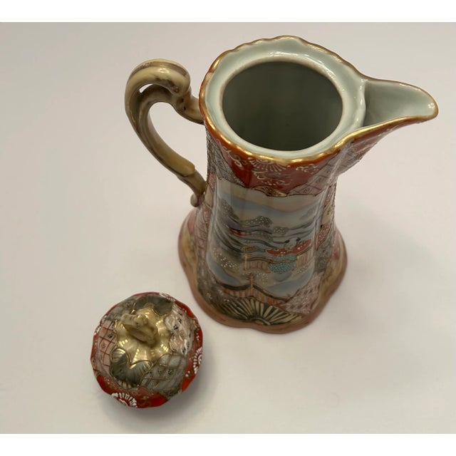 Mid 19th Century Vintage Japanese Hand Painted “Kutani” Chocolate Pot For Sale - Image 9 of 12