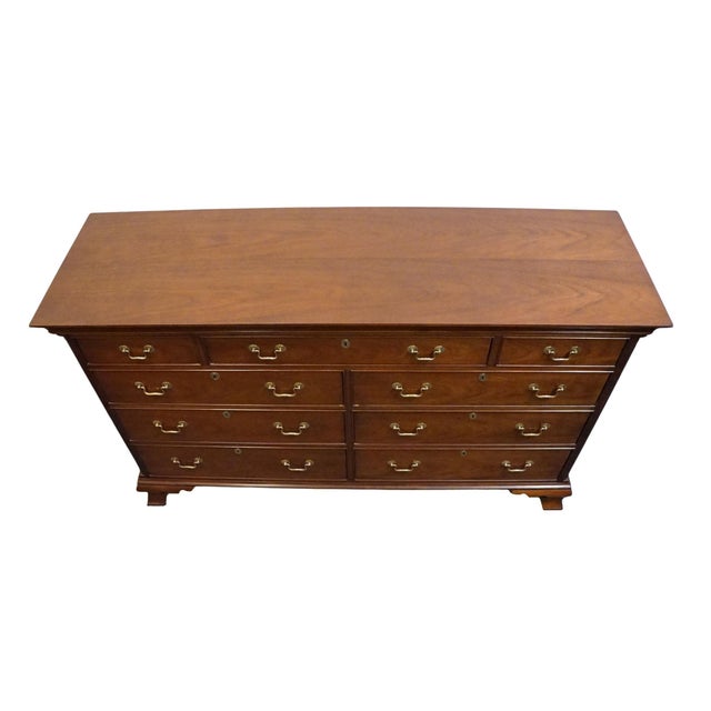 Hickory Chair James River Collection Solid Cherry Traditional 68" Double Dresser For Sale - Image 10 of 13