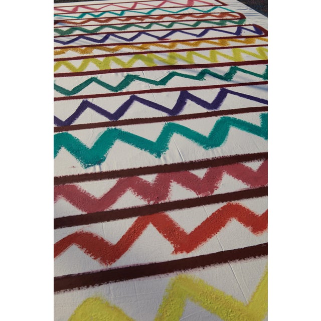 2020s "Zig Zag Sketch" Large Abstract Painting by Simon Findlay For Sale - Image 5 of 18