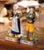 Bring regional Breton charm to a kitchen shelf or dining room display with this colorful pair of antique faience figures,...