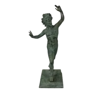 Italian Grand Tour Bronze Model of Dancing Faun of Pompeii