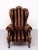 Brown Antique Easy Chair with Paul Smith Fabric, 1880s For Sale - Image 8 of 13