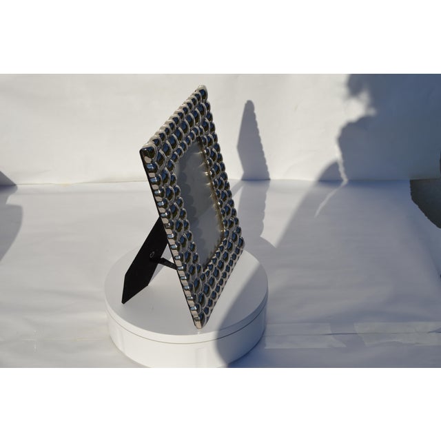 Silver 1990s Bubble Mirror Picture Frame For Sale - Image 8 of 10