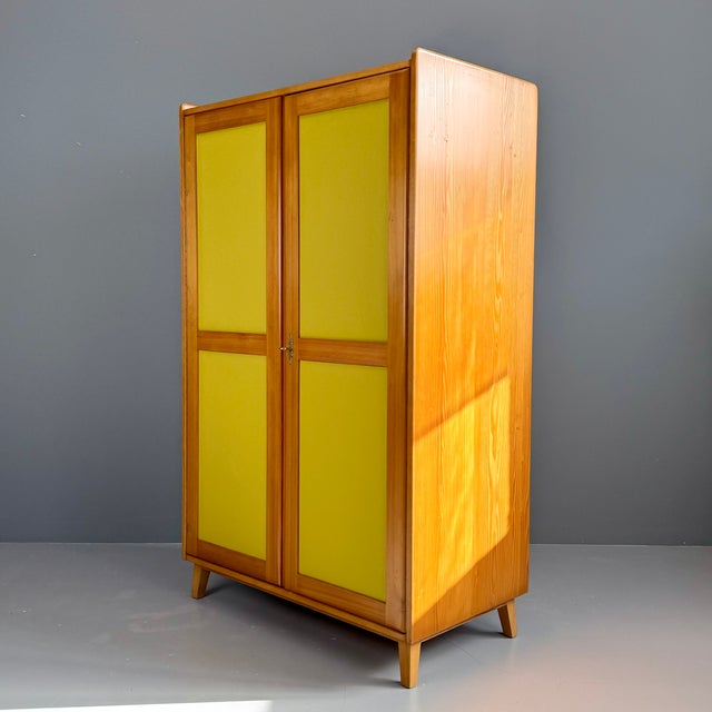 Vintage Wardrobe in Fir, 1950s, in Good conditions. Designed 1950 to 1959