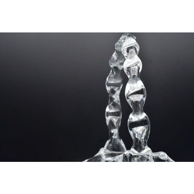 1950s Barovier Rostrato Murano Italian Glass Basket Centerpiece Vase, 1940s For Sale - Image 5 of 14