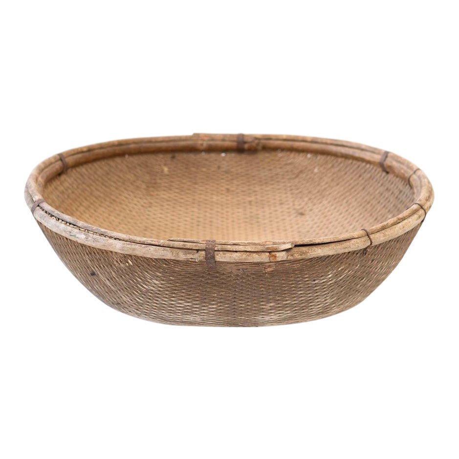 Mid 20th Century Vietnamese Harvest Basket Chairish