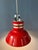 Space Age Red Bucket Pendant Lamp from Ateljé Lyktan For Sale - Image 3 of 11