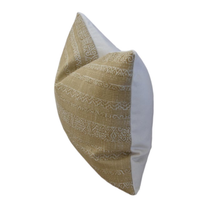 2020s Green & Cream Kerry Joyce Striped Feather/Down Pillow For Sale - Image 5 of 6