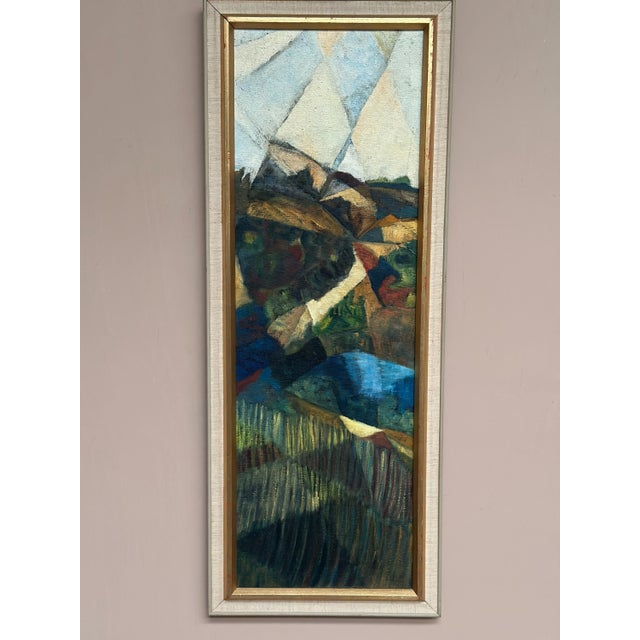 Kjell Lindberg, Cubist Landscape, 1950s, Oil on Canvas, Framed For Sale - Image 10 of 18
