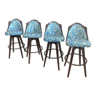 Vintage Mid-Century Chet Beardsley Swivel Bar Stools- Set of 4 For Sale