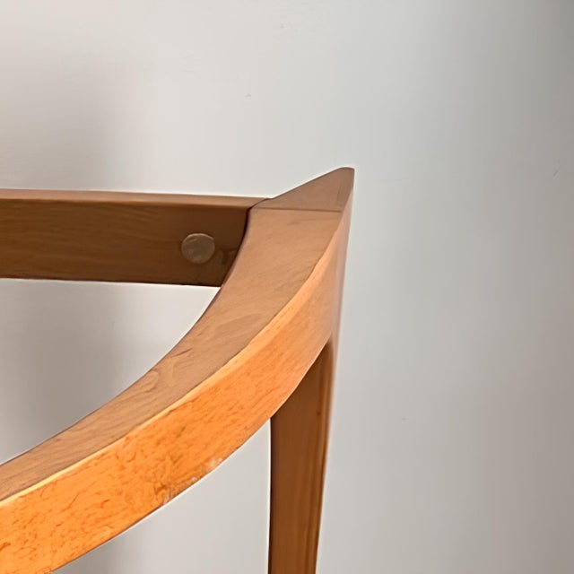 Wood Italian Sculptural Geometric Oak and Glass Table, 1980s For Sale - Image 7 of 11