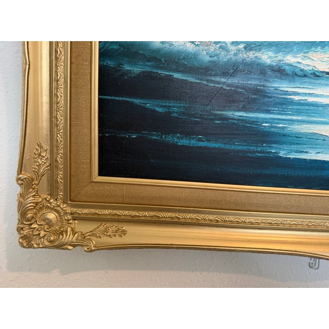 Paint Roal English Seascape Oil Painting Vintage Ocean Waves Coastal Marine Art For Sale - Image 7 of 13