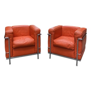 LC2 Armchairs by Le Corbusier for Cassina, 1990s, Set of 2 For Sale