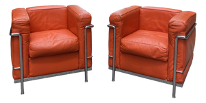 LC2 Armchairs by Le Corbusier for Cassina, 1990s, Set of 2