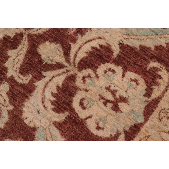 1990s Classic Ziegler Brown/Green Wool Round Rug - 7'10'' X 8'0'' For Sale - Image 5 of 9