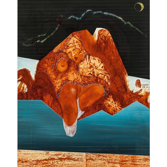 Genre: Surrealism Subject: Abstract Medium: Mixed Media Surface: Board Country: France Dimensions w/Frame: 26" x 21 3/4...