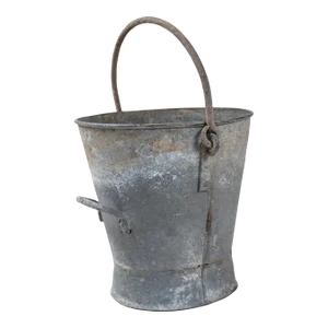 Antique French Zinc Milk Bucket, Early 20th Century