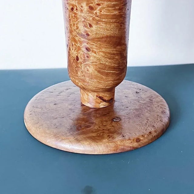 1950s Hand-Turned Vase in Burled-Wood For Sale - Image 5 of 7