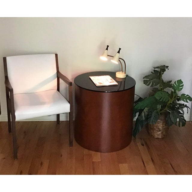Mid Century Modern Applewood Cylinder Drum End Side Table Chairish