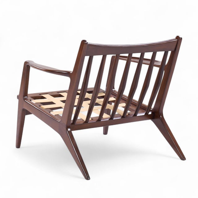 Brown Lawrence Peabody Mid Century Walnut Lounge Chairs - Pair For Sale - Image 8 of 12