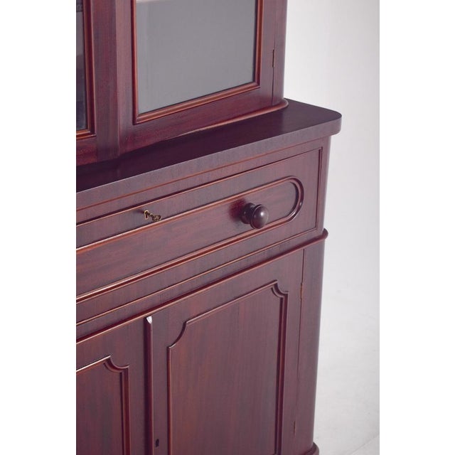 Wood European Mahogany Bookcase with Desk, 1890s For Sale - Image 7 of 12