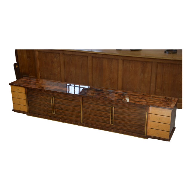 Minimalist Sideboard in Ebony and Sycamore, 1960s For Sale