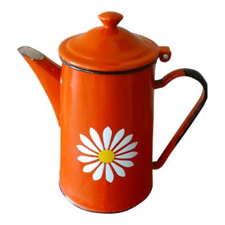 Mid 20th Century Enamleware Coffee Pot For Sale