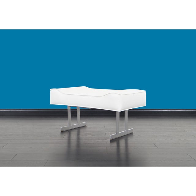 Mid-Century Leather and Chrome Reclining Lounge Chair and Ottoman For Sale - Image 13 of 13