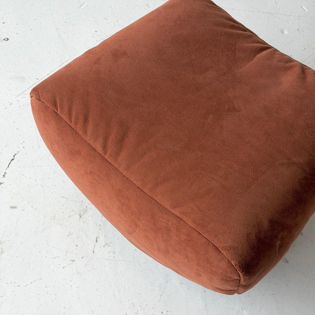 c. 1980s. France. Matching sofa available. Original alcantara fabric. This piece is attributed to the mentioned...