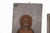 A set of two wax gingerbread molds from early 1900s Germany, featuring one larger mold depicting a baby, and a smaller...