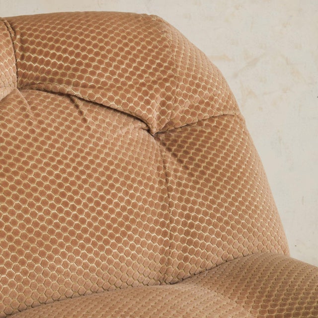 Textile French Geometric Chenille Lounge Chair, 1970s - 2 Available For Sale - Image 7 of 11