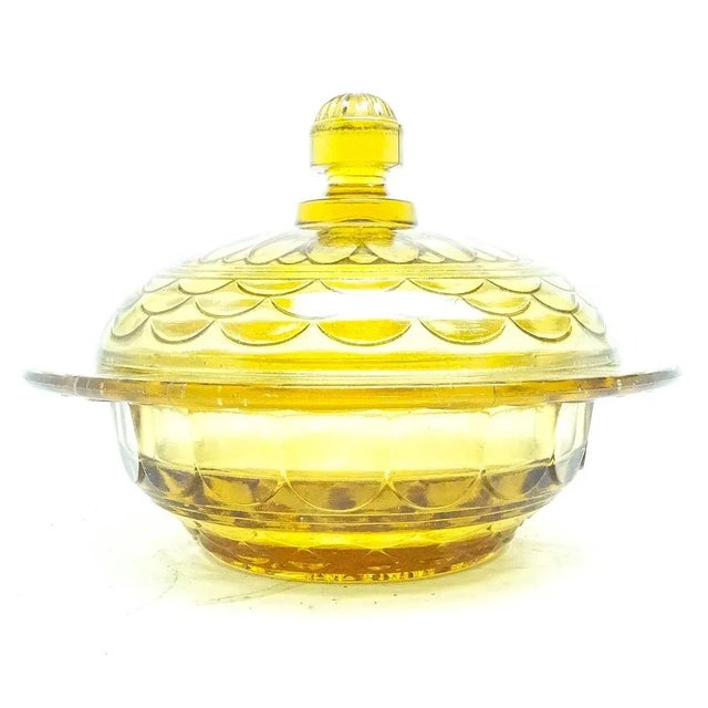 Glass Art Deco Butter Bowl, Sweden, 1950s For Sale - Image 7 of 8