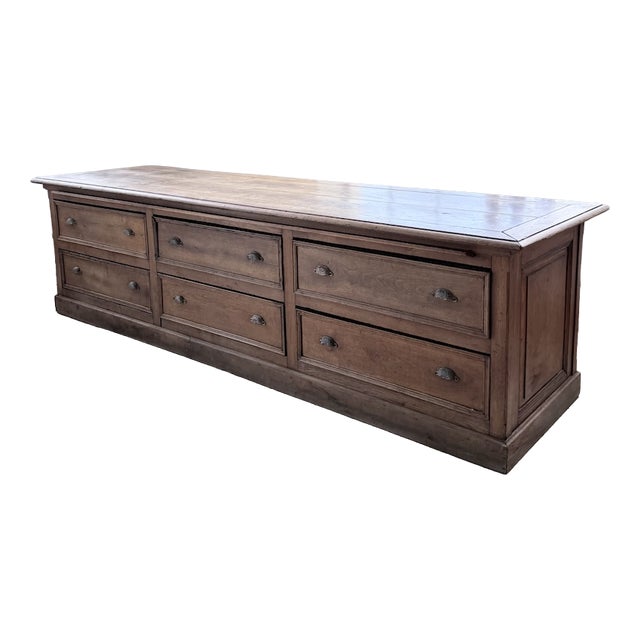 Oak Silk Counter, 1900s For Sale