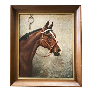 Framed Thoroughbred Horse Lithograph by Richard Newton Jr.