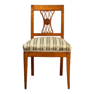 Antique German Biedermeier Style Cherry Side Chair C. Early 20th Century For Sale