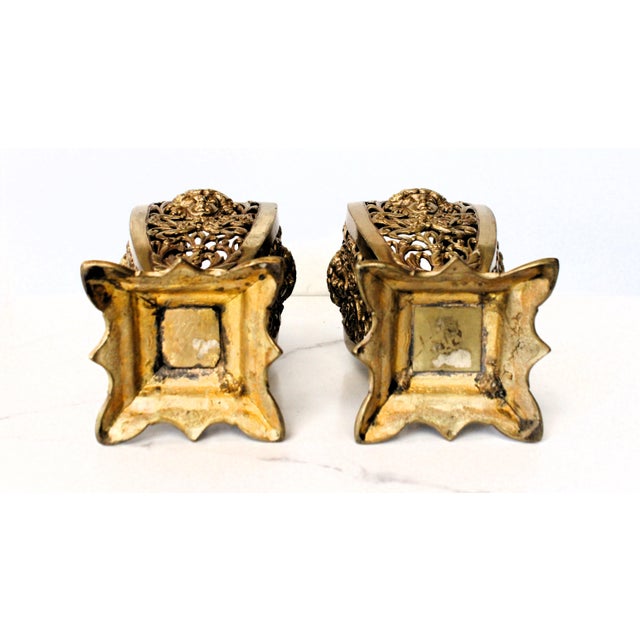 Bronze French Louis XVI Ormolu Gilt Bronze Decorative Urns/Pair For Sale - Image 8 of 8