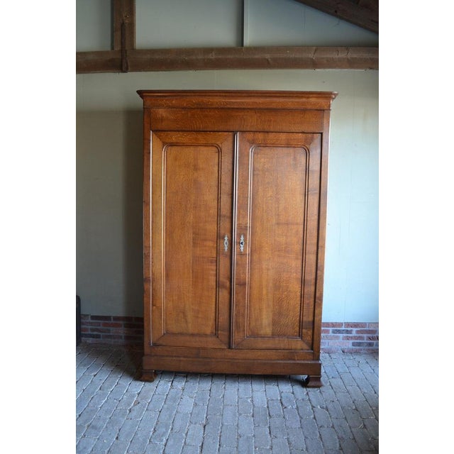 Antique Louis Philippe Cabinet in Oak For Sale - Image 10 of 10