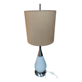 Table Lamp in Nickel-Plated Brass and Opal Glass from Stilnovo, 1960s For Sale