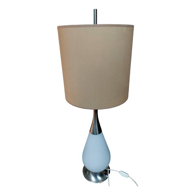 Table Lamp in Nickel-Plated Brass and Opal Glass from Stilnovo, 1960s For Sale