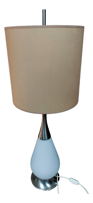 Table Lamp in Nickel-Plated Brass and Opal Glass from Stilnovo, 1960s
