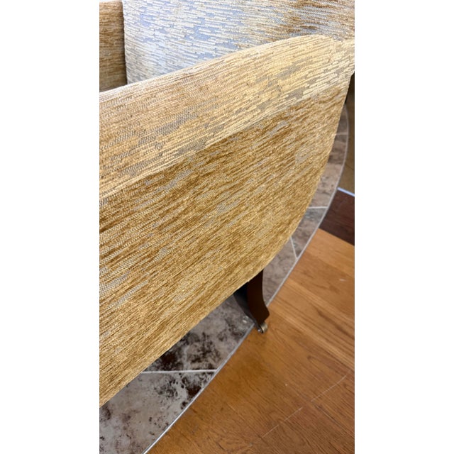 Gold Michael S. Smith Designed for Jasper Furniture Rare Upholstered Teddy Club Chair For Sale - Image 8 of 12