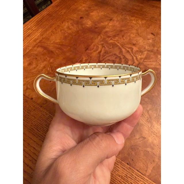Early 20th Century Haviland & Co. Limoges “Albany” Greek Key French Porcelain For Sale - Image 5 of 6
