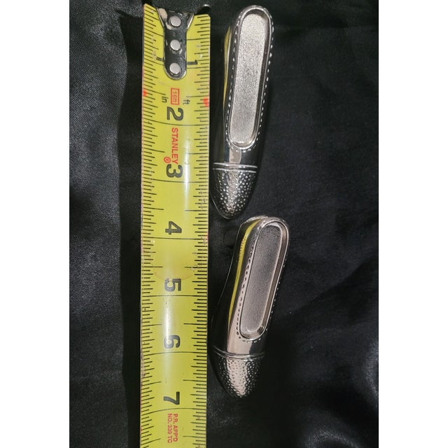 Late 20th Century Godinger Ladies Shoes High Heel Pumps Silver Plated Salt & Pepper Shakers For Sale - Image 9 of 10