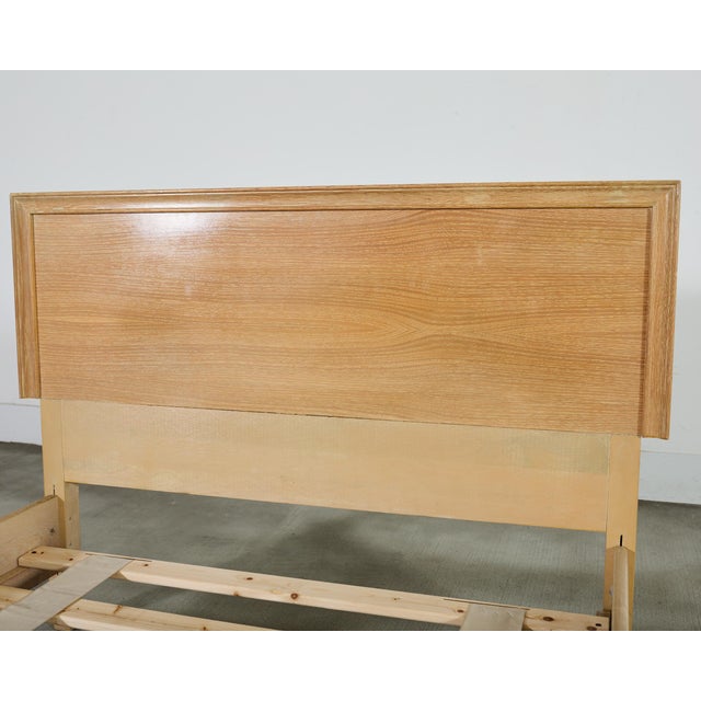 Pair of Twin Scandanivian Modern Style Cerused Oak Beds For Sale - Image 11 of 18