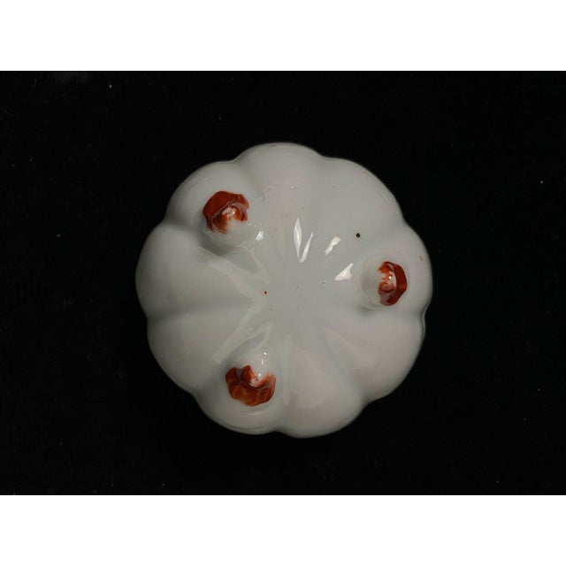 Antique Meiji / Taisho Era Japanese Porcelain Footed Nut & Dipping Bowls — Set of 6 For Sale - Image 9 of 12