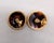 Vintage 1970s Signed Crown Trifari Round Goldtone Faux-Tortoise Clip Earrings-2 Pieces For Sale In Philadelphia - Image 6 of 6