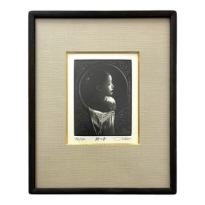 Takahashi Ushio 1998 Japanese Mezzotint Signed and Dated