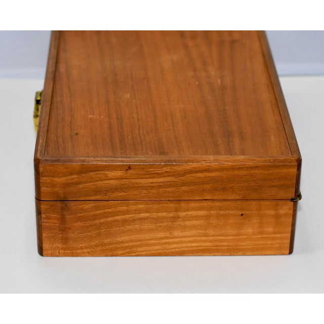 Anri Space Age Chess Set by Elliott Walnut Maple 1950 Italy, No Board For Sale - Image 9 of 13