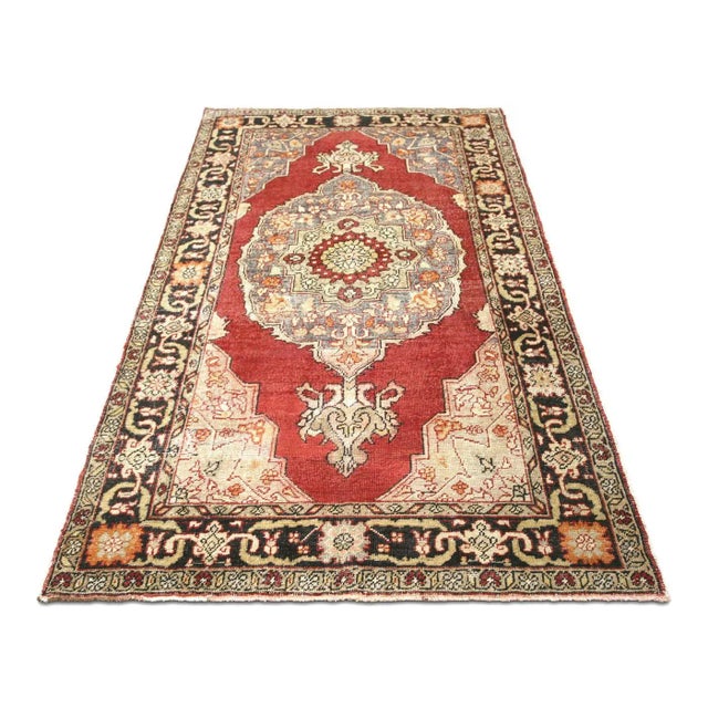 1960s Turkish Oushak Rug For Sale In Los Angeles - Image 6 of 7