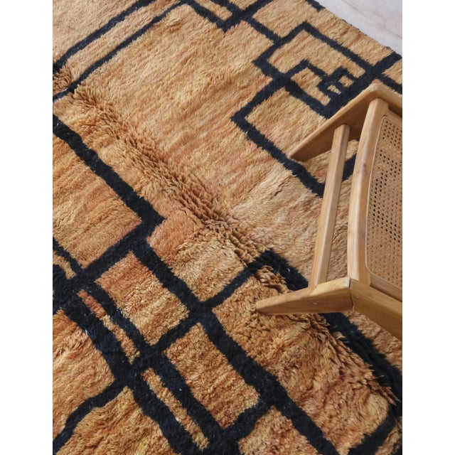 Textile Handknotted Moroccan Beni MRirt Rug - 10.4 X 7.1 Ft For Sale - Image 7 of 8